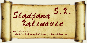 Slađana Kalinović vizit kartica